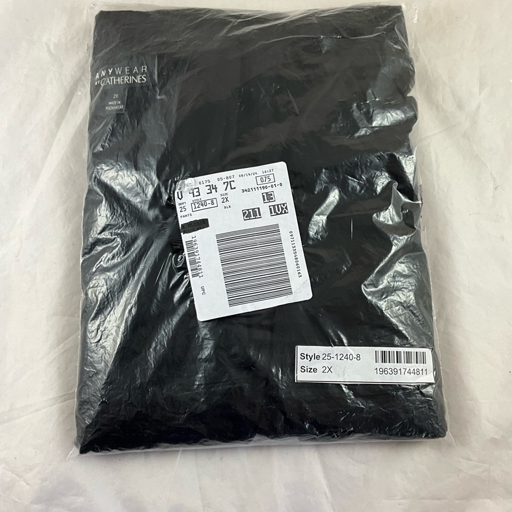 Catherine’s Women’s 2XL Plus Size Anyware Black Wide Leg Pull On Pants. - Picture 4 of 4